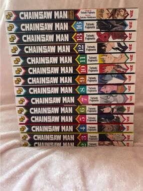 Chainsaw Man manga set volumes 2-13, 16, and buddy stories